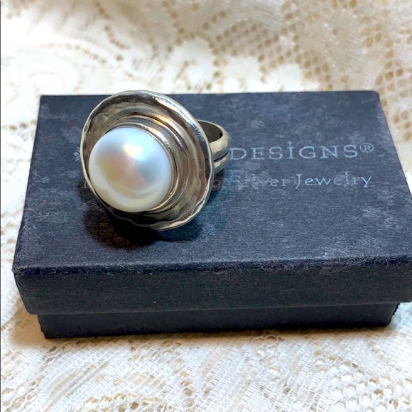 Silpada ring pearl 925 silver 6 wedding formals - Picture 5 of 10